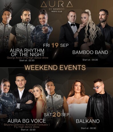 WEEKEND EVENTS - AURA by Bamboo RestoClub WEEKEND EVENTS