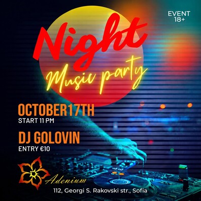Adenium Hookah & Cocktail Bar - NIGHT MUSIC PARTY